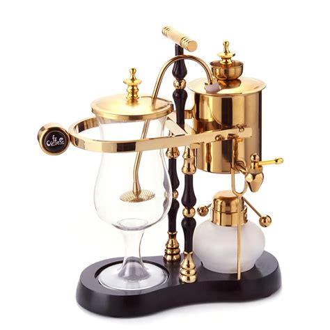 The design of this coffee maker revolves around two main components: the upper globe and the lower carafe, connected by a tube. . Belgian balance siphon
